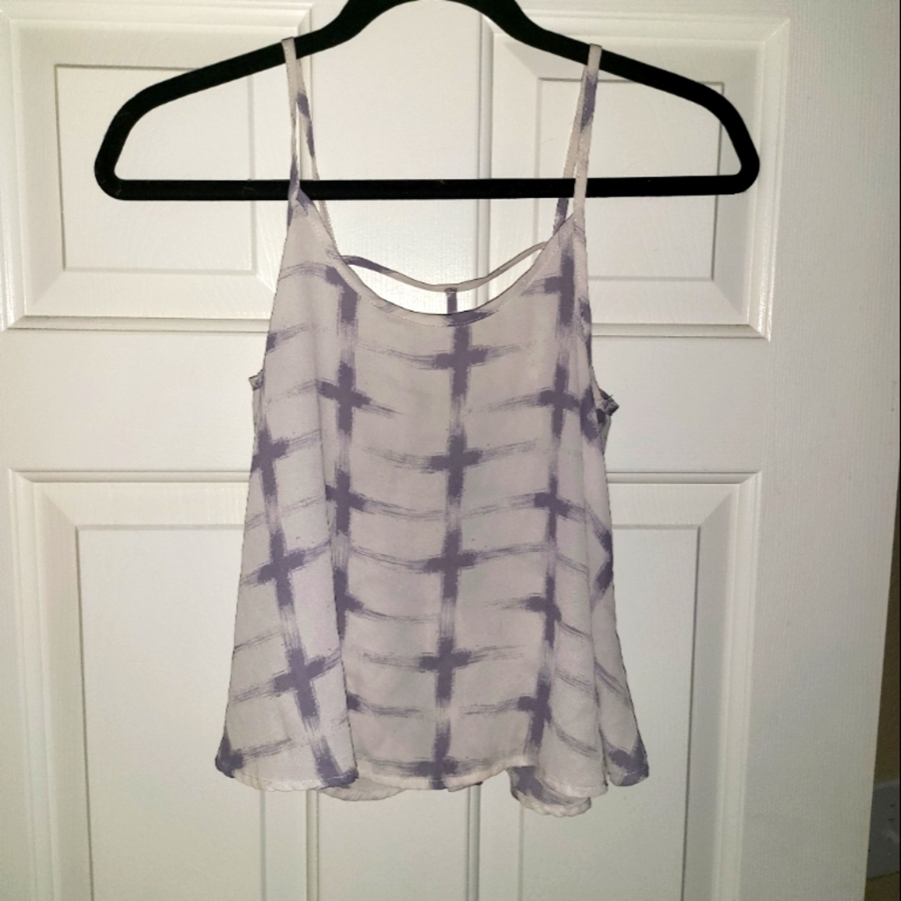 Flowy Tank Top Cami Spaghetti Strap Cross Back Design